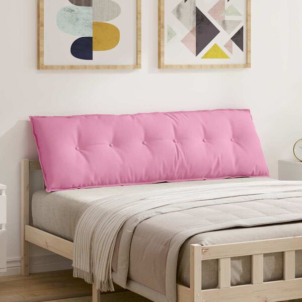 vidaXL Pol&scaron;t&aacute;ř na z&aacute;da Růžov&aacute; 160 x 19 x 50 cm textil