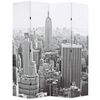 vidaXL Skl&aacute;dac&iacute; parav&aacute;n 160 x 170 cm Denn&iacute; New York černob&iacute;l&yacute;
