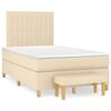 vidaXL Box spring postel s matrac&iacute; kr&eacute;mov&aacute; 120x200 cm textil