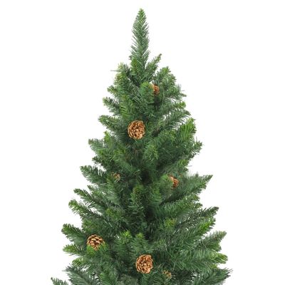 vidaXL Umělý vánoční stromek s LED a sadou koulí zelený 180 cm