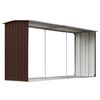 vidaXL Zahradn&iacute; kůlna na dř&iacute;v&iacute; pozinkovan&aacute; ocel 330x92x153 cm hněd&aacute;