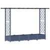vidaXL Vyv&yacute;&scaron;en&yacute; z&aacute;hon s trel&aacute;ž&iacute; a střechou &Scaron;ed&aacute; 203 x 40 x 121 cm PP