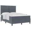 vidaXL Postel s boxspringem s čelo Tmavě &scaron;ed&aacute; 160 x 200 cm samet
