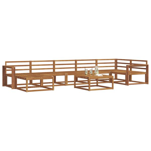 vidaXL Venkovn&iacute; pohovkov&aacute; souprava 8 pcs Př&iacute;rodn&iacute;