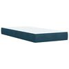 vidaXL Box spring postel s matrac&iacute; modr&aacute; 90 x 190 cm samet