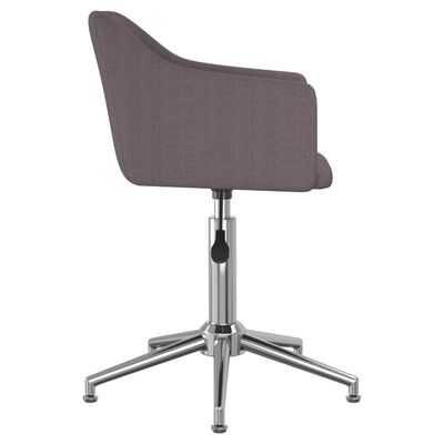 vidaXL Otočná kancelářská židle taupe textil