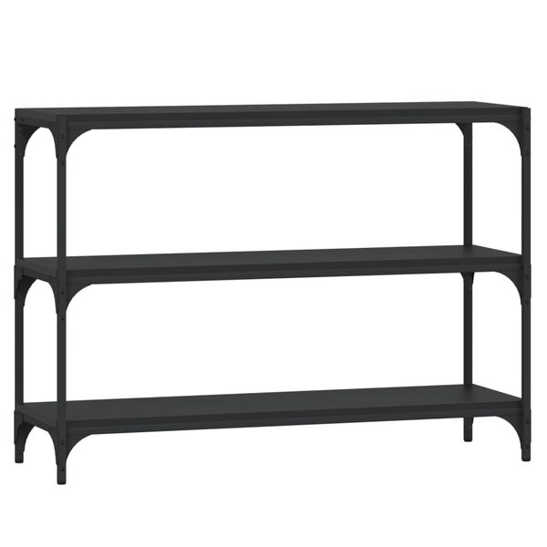 vidaXL Knihovna čern&aacute; 100x33x70,5 cm kompozitn&iacute; dřevo a ocel