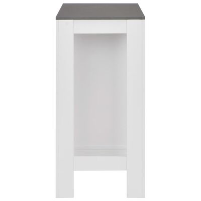 280216 vidaXL Bar Table with Shelf White 110x50x103 cm