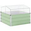 vidaXL Truhl&iacute;k Pastelově zelen&aacute; 100 x 100 x 77 cm Pozinkovan&aacute; ocel