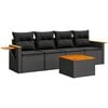 vidaXL Patio Sofa Set 4m&iacute;stn&eacute; Black