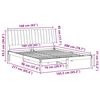 vidaXL R&aacute;m postele s čelo Hněd&aacute; 160 x 200 cm Masivn&iacute; borov&eacute; dřevo