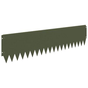 vidaXL Okraj tr&aacute;vn&iacute;ku 20 ks 103 x 25 cm Ocel Olivově zelen&aacute;