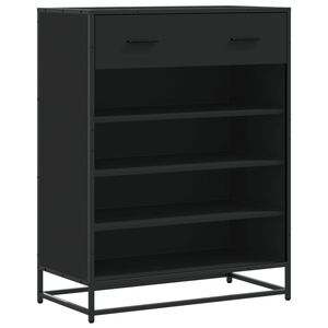 vidaXL Botn&iacute;k čern&yacute; 75 x 38 x 97,5 cm kompozitn&iacute; dřevo a kov
