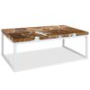 vidaXL Konferenčn&iacute; stolek teak a pryskyřice 110 x 60 x 40 cm