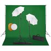vidaXL Foto studio set se světly, de&scaron;tn&iacute;ky, pozad&iacute;m a odraznou deskou