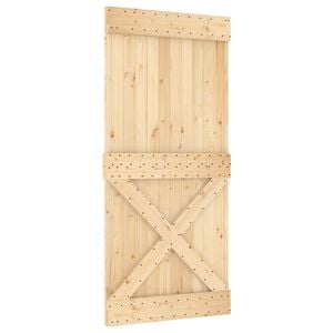 vidaXL Posuvn&eacute; dveře NARVIK Přirozen&aacute; a čern&aacute; 95 x 210 cm (213,5 cm)