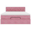 vidaXL Osmansk&yacute; r&aacute;m postele s matrac&iacute; růžov&aacute; 140x200cm samet
