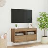 vidaXL TV wall cabinet Artisanový dub 80 x 30 x 40 cm kompozitní dřevo