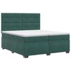 vidaXL Postel boxspring s matrac&iacute; Tmavě zelen&aacute; 200 x 200 cm Samet