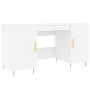 vidaXL Psac&iacute; stůl b&iacute;l&yacute; 140 x 50 x 75 cm kompozitn&iacute; dřevo