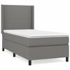 vidaXL Box spring postel s matrac&iacute; tmavě &scaron;ed&aacute; 90x200 cm textil