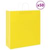 vidaXL Pap&iacute;rov&eacute; ta&scaron;ky 50 ks s uchy Žlut&aacute; 45x17x48 cm