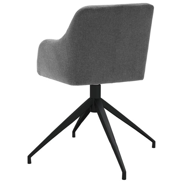 vidaXL Otočn&eacute; j&iacute;deln&iacute; židle 4 ks světle &scaron;ed&eacute; textil