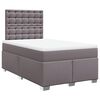 vidaXL Box spring postel s matrac&iacute; &scaron;ed&aacute; 120x190 cm uměl&aacute; kůže