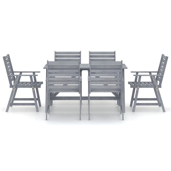 vidaXL 7d&iacute;ln&yacute; zahradn&iacute; j&iacute;deln&iacute; set &scaron;ed&yacute; masivn&iacute; ak&aacute;ciov&eacute; dřevo