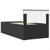 vidaXL R&aacute;m postele s čelo Čern&aacute; 120 x 200 cm kompozitn&iacute; dřevo