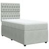 vidaXL Box spring postel s matrac&iacute; světle &scaron;ed&aacute; 90x190 cm samet