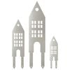 vidaXL Zahradn&iacute; kol&iacute;k 3 ks 41 x 10 x 0,08 cm Stř&iacute;brn&aacute; Nerezov&aacute; ocel