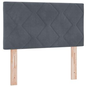 vidaXL Čelo postele Tmavě &scaron;ed&aacute; 80 cm samet