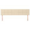 vidaXL Čela postele kr&eacute;mov&aacute; 200x5x78/88 cm l&aacute;tka