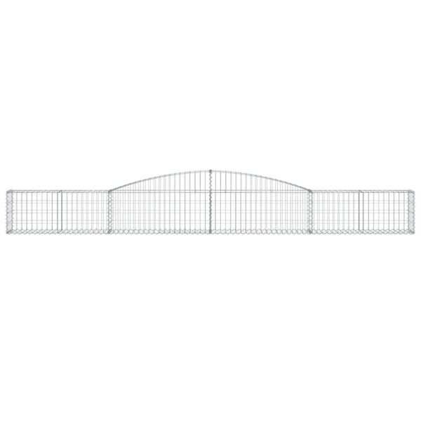 vidaXL Klenuté gabionové koše 5 ks 400x30x40/60 cm pozinkované železo