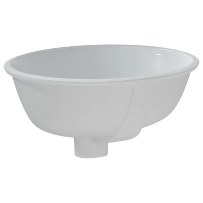 vidaXL Umyvadlo do koupelny bílé 33 x 29 x 16,5 cm oválné keramika