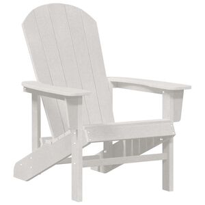 vidaXL Adirondack židle B&iacute;l&aacute; HDPE