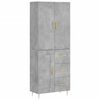 vidaXL Skř&iacute;ň highboard betonově &scaron;ed&aacute; 69,5x34x180 cm kompozitn&iacute; dřevo