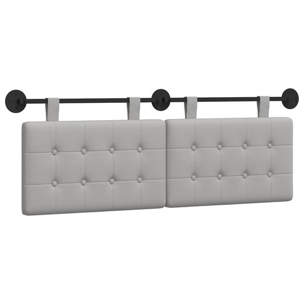 vidaXL Z&aacute;věsn&aacute; čeln&iacute; deska Oblačno &scaron;ed&aacute; 130 x 55 x 5 cm textil