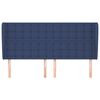vidaXL Čelo postele typu u&scaron;&aacute;k modr&eacute; 163x23x118/128 cm textil