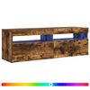 vidaXL TV skř&iacute;ňka s LED osvětlen&iacute;m kouřov&yacute; dub 120 x 35 x 40 cm