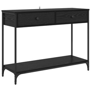 vidaXL Konzolov&yacute; stolek Čern&yacute; dub 100 x 34,5 x 75 cm Kompozitn&iacute; dřevo