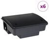 vidaXL pasti na my&scaron;i 6 ks čern&eacute; 23x19x9,5 cm
