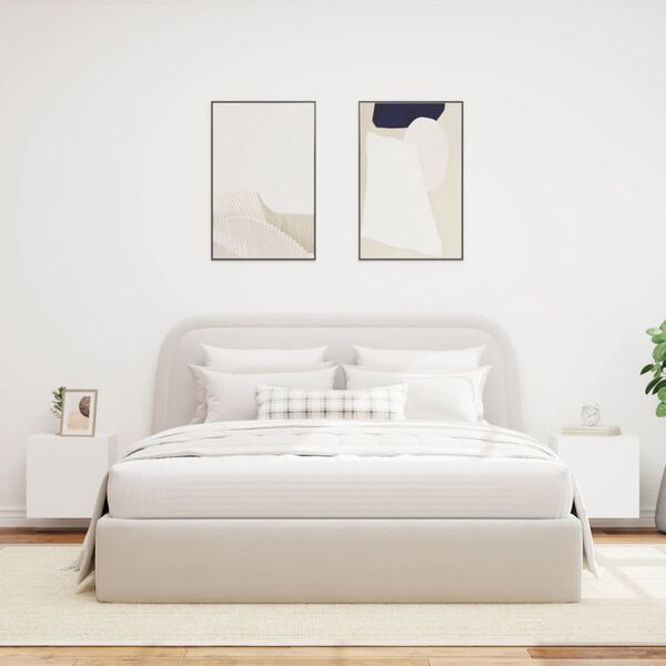 vidaXL N&aacute;stěnn&eacute; TV skř&iacute;ňky s LED osvětlen&iacute;m 2 ks b&iacute;l&eacute; 40,5x35x40 cm