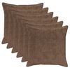 vidaXL Povlak na pol&scaron;t&aacute;ř 6 ks HOUTEN Světle hněd&aacute; 80 x 80 cm