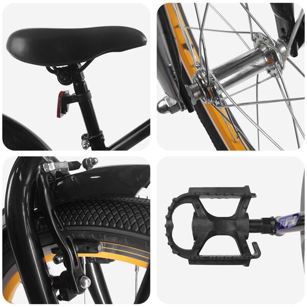 vidaXL Dětsk&eacute; Kolo 22 palců pro 7-12 let Čern&aacute;