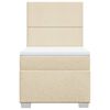 vidaXL Box spring postel s matrac&iacute; kr&eacute;mov&aacute; 90x190 cm textil