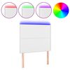 vidaXL Čelo postele s LED b&iacute;l&eacute; 100x5x118/128 cm uměl&aacute; kůže