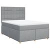 vidaXL Box spring postel s matrac&iacute; světle &scaron;ed&aacute; 140 x 200 cm textil