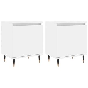 vidaXL Nočn&iacute; stolky 2 ks b&iacute;l&eacute; 40 x 30 x 50 cm kompozitn&iacute; dřevo